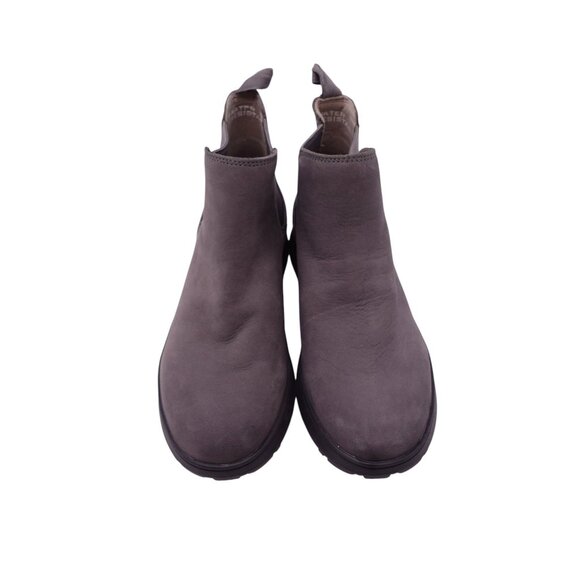 NWOB Vionic Evergreen Ankle Bootie Boots Sz 6 Gray Leather Pull On Cushioned - Picture 4 of 10